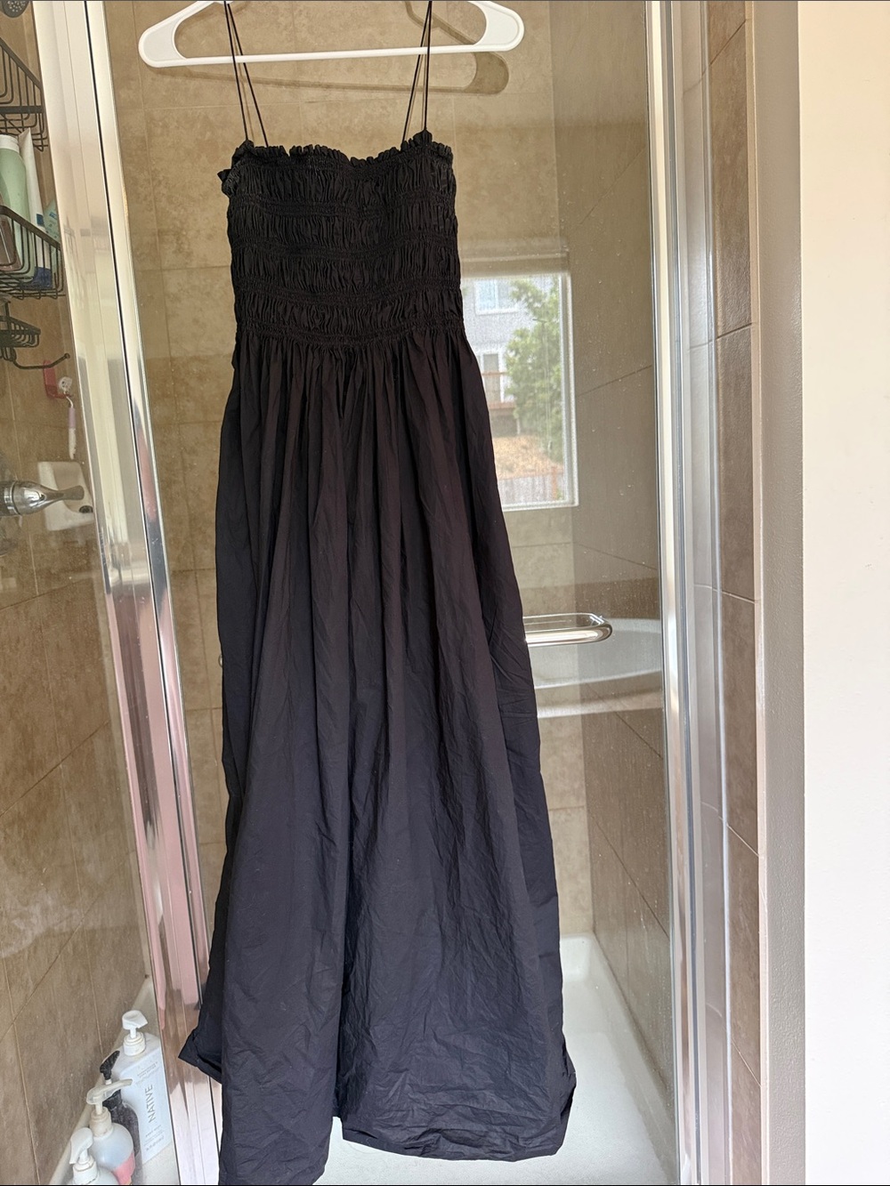 Matteau Smocked Bodice Maxi Dress with Spaghetti Straps